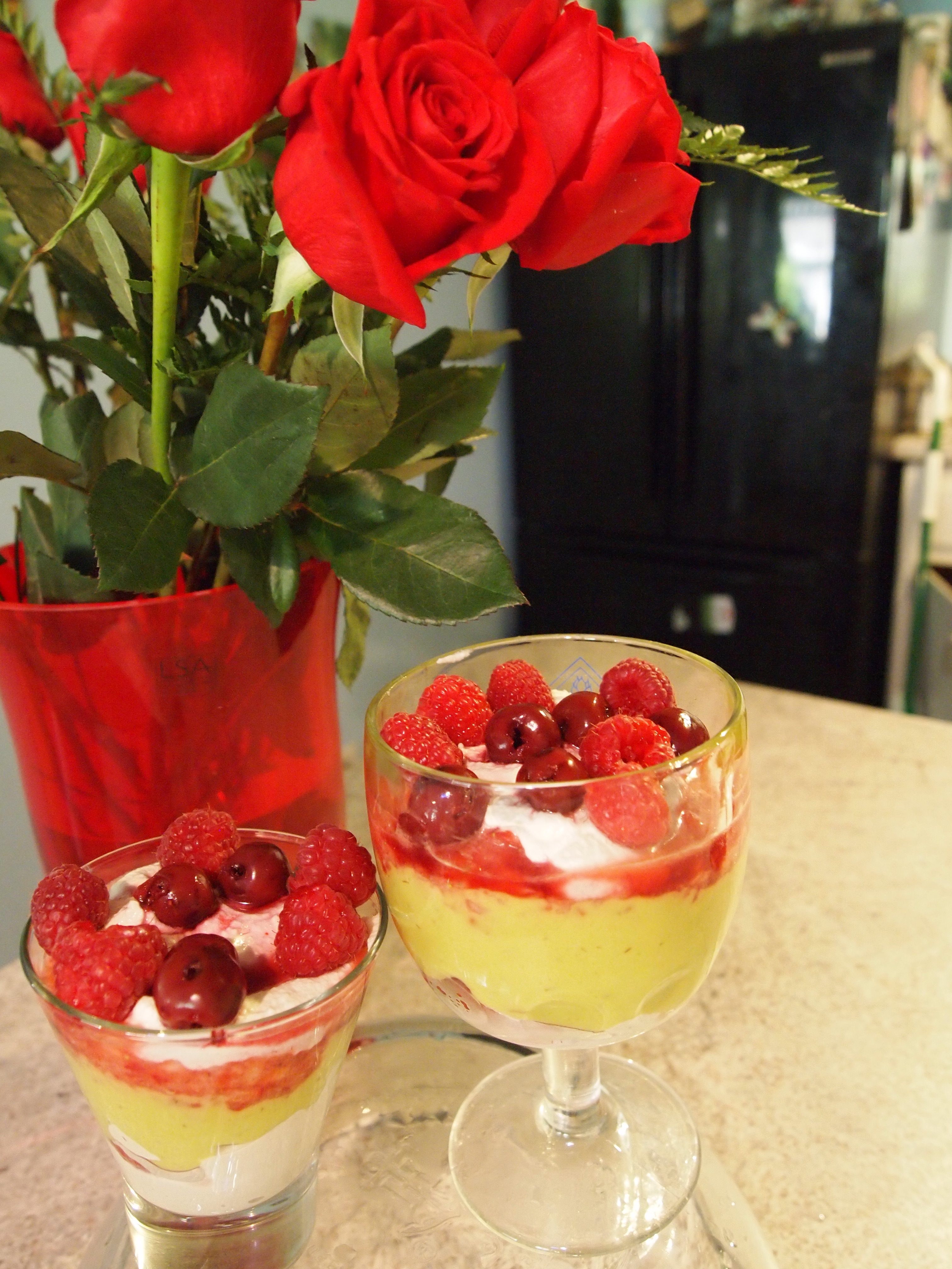 Raspberry-Lime Parfaits with Whipped Goat Cheese