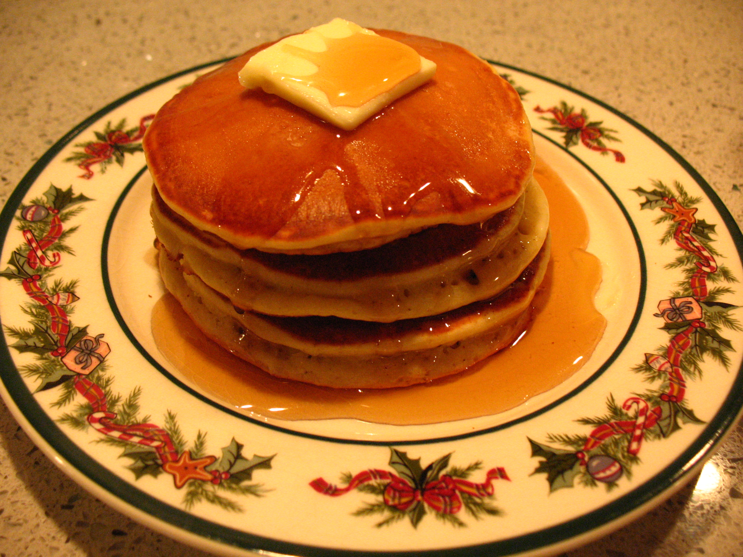 Boozy Eggnog Pancakes