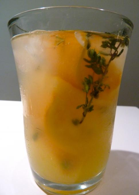 Meyer Lemon and Thyme Caipirinha