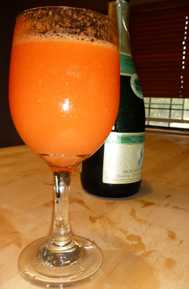 Frosted Ginger Peach Bellini