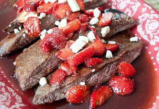 Strawberry-Balsamic Flank Steak