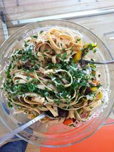 Linguine with Slow Cooked Zucchini 