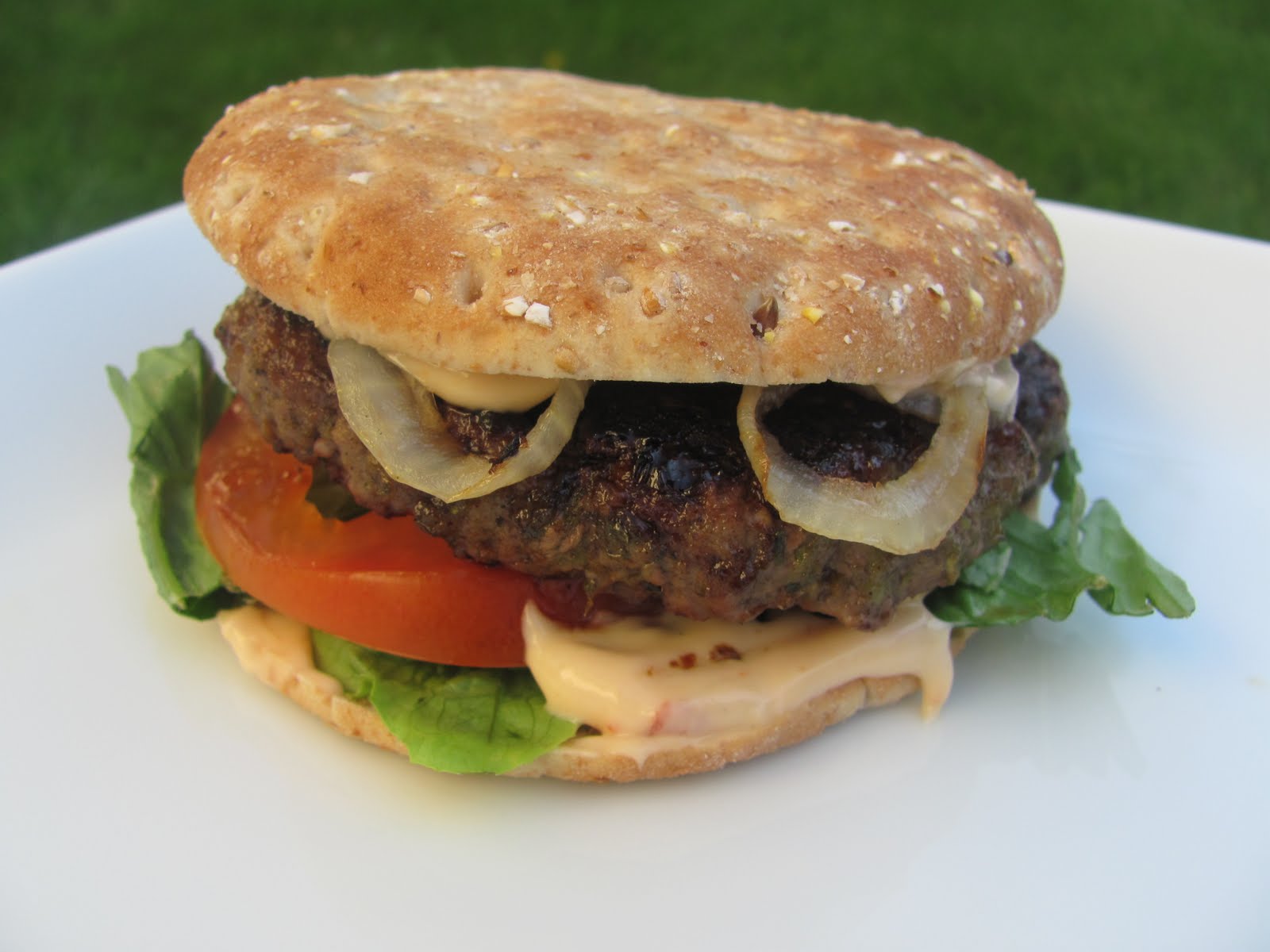 Jamaican Jerk Burger with Chipotle-Orange Mayonnaise