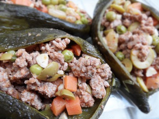 Chiles-picadillo