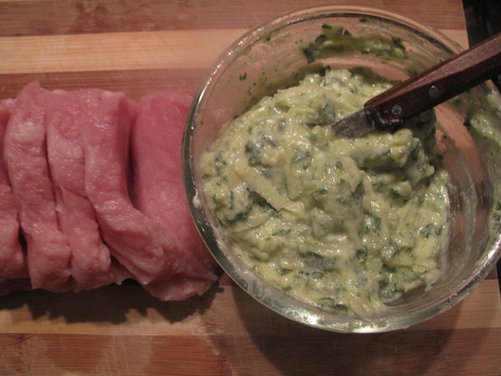 Pork Hassleback with fresh poultry seasoning and cider