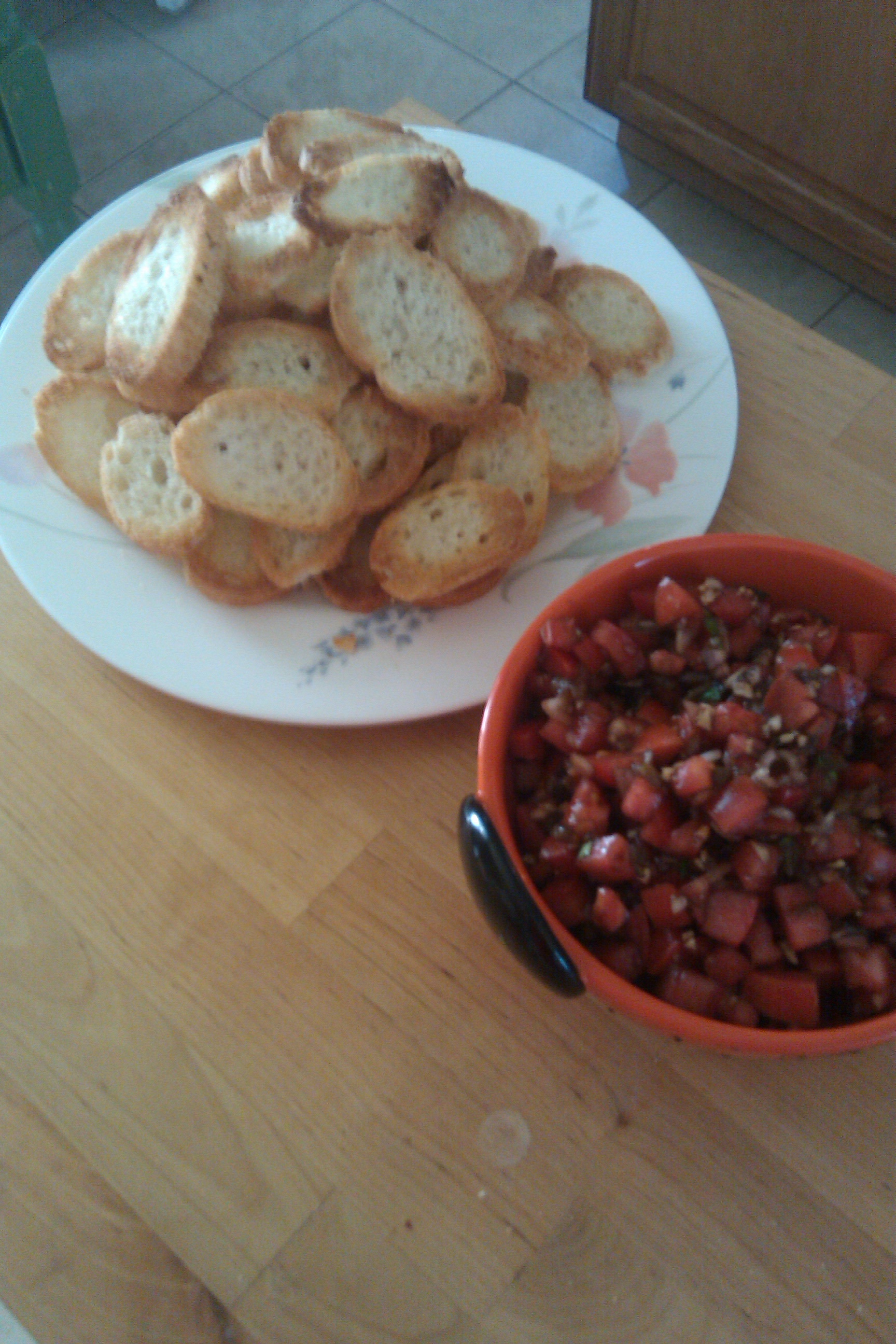 Green Chili Bruschetta