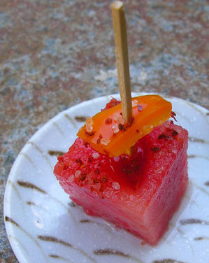 Watermelon chili sliders