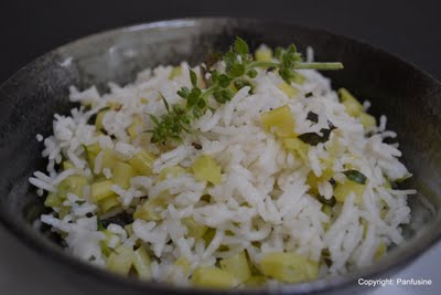 Persian Polo with Hungarian wax peppers & wax beans