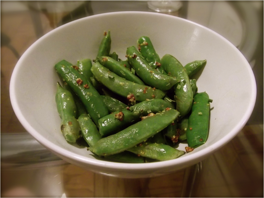 Sugar Snap Peas with Mustard and Chives