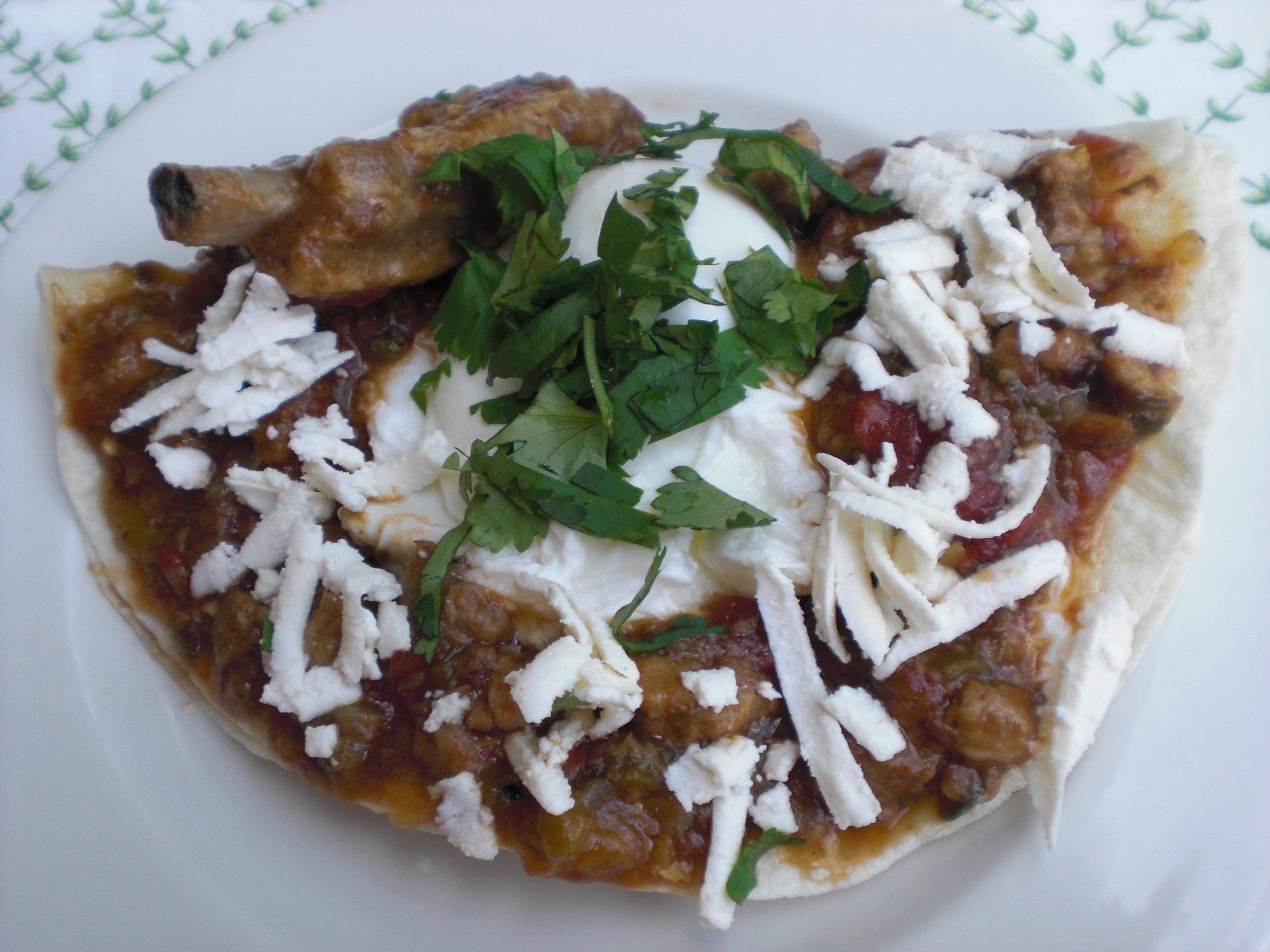 Huevos Rancheros (Country-Style Eggs Topped with Pork and Green Chile)