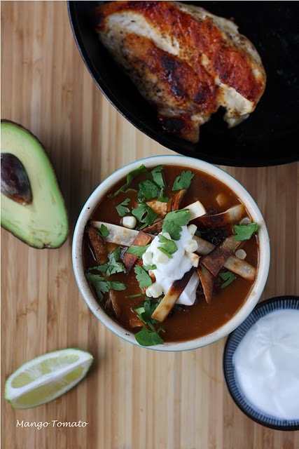 Chicken Tortilla Soup with Corn and Black Beans