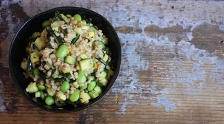 Not Necessarily Vegan Barley Risotto
