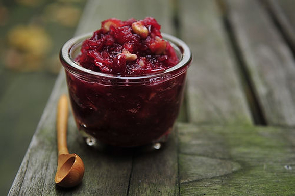 Pear, Brandy and Walnut Cranberry Sauce