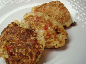Tender Corn Cakes, Creamy, Savory and Sharp
