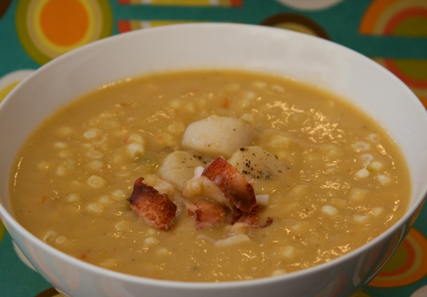 Scallop Chowder with Leeks and Corn