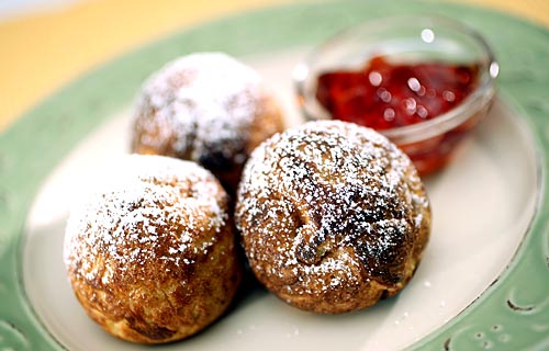 Aebleskivers with Lingonberry Jam