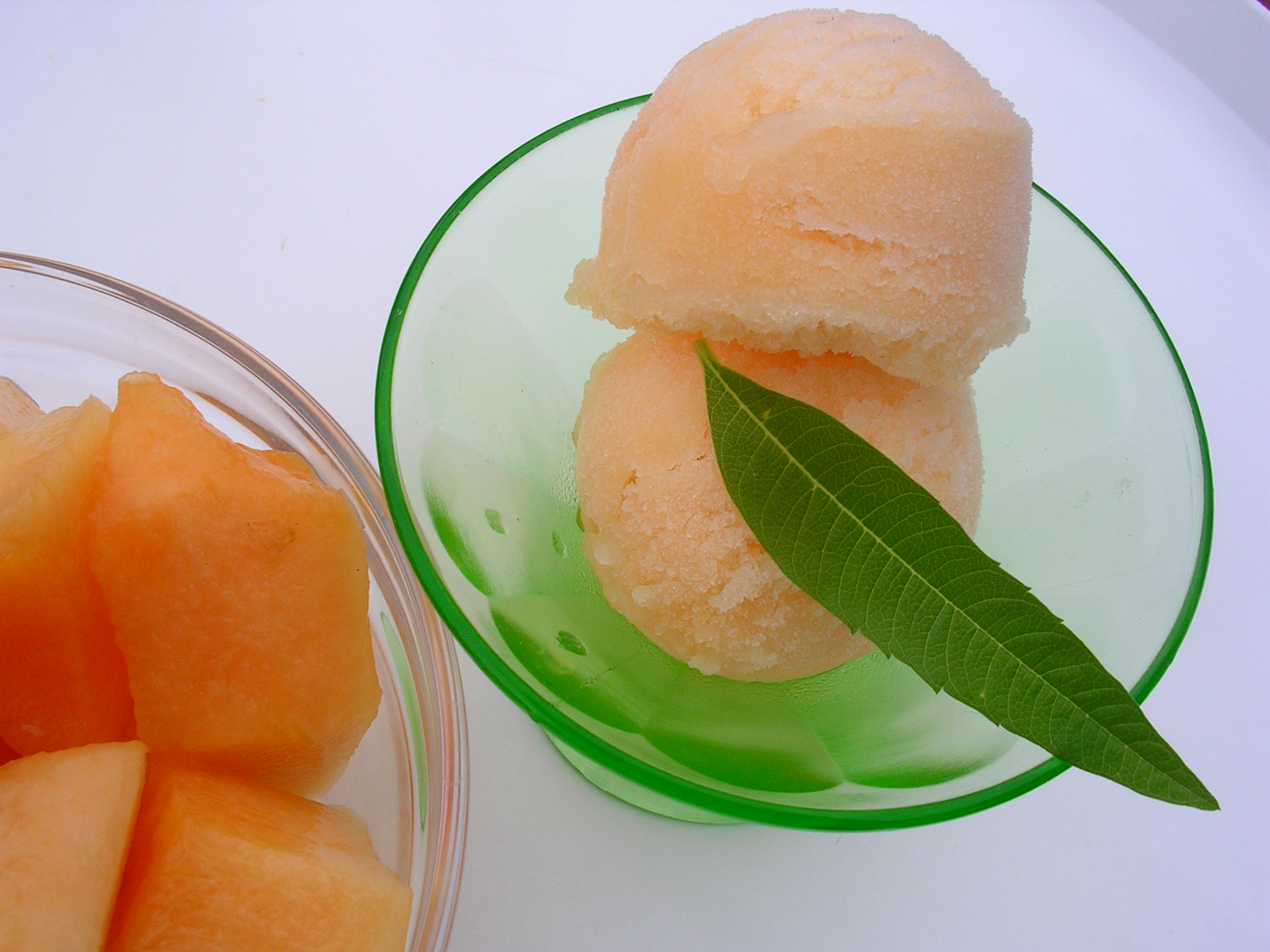 Cantaloupe Sorbet with Verbena