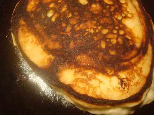 Lemony Cream Cheese Pancakes with Blueberries
