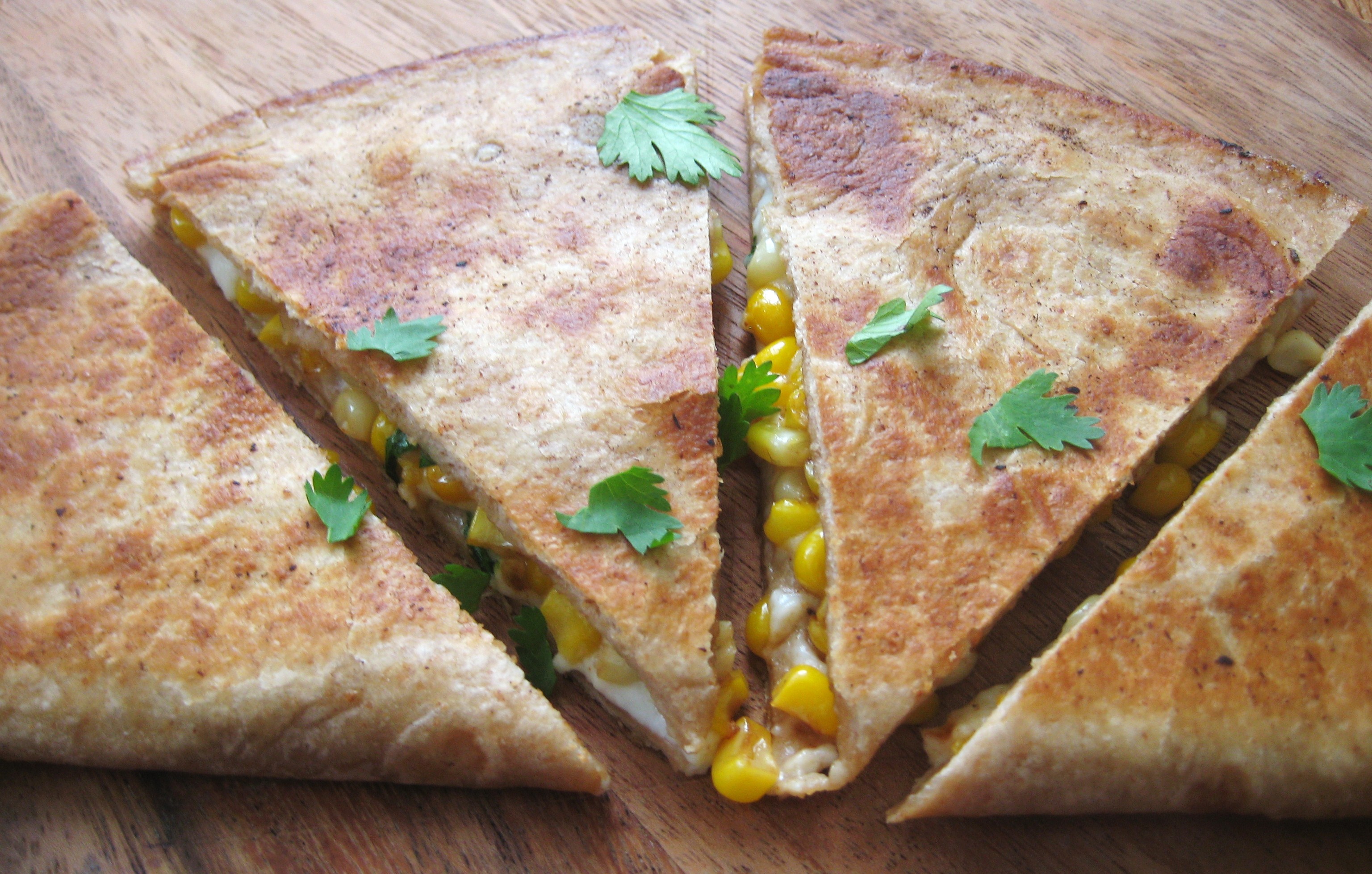 Roasted Corn and Cojita Quesadillas
