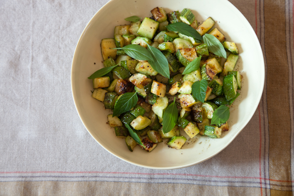 Zucchini with Basil, Mint, and Honey