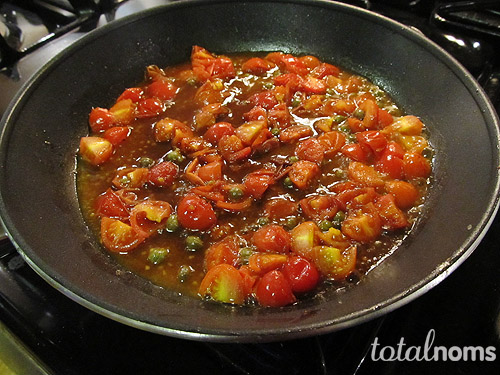 Pan-Seared Tilapia with Balsamic-Cherry Tomato Quick Sauce