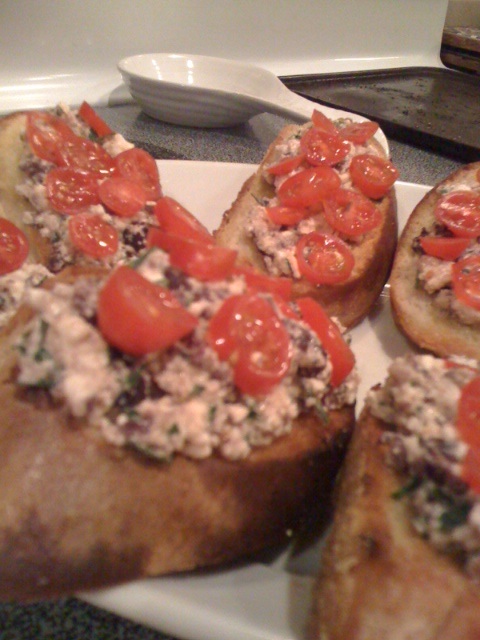 Late Night Feta Smash with Cherry Tomatoes