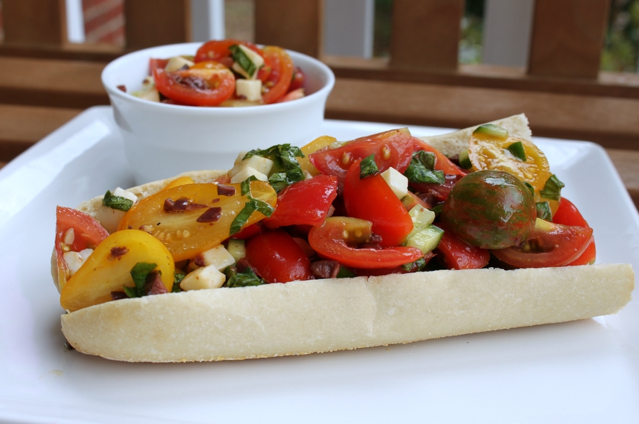 Cherry Tomato Salad Sandwich
