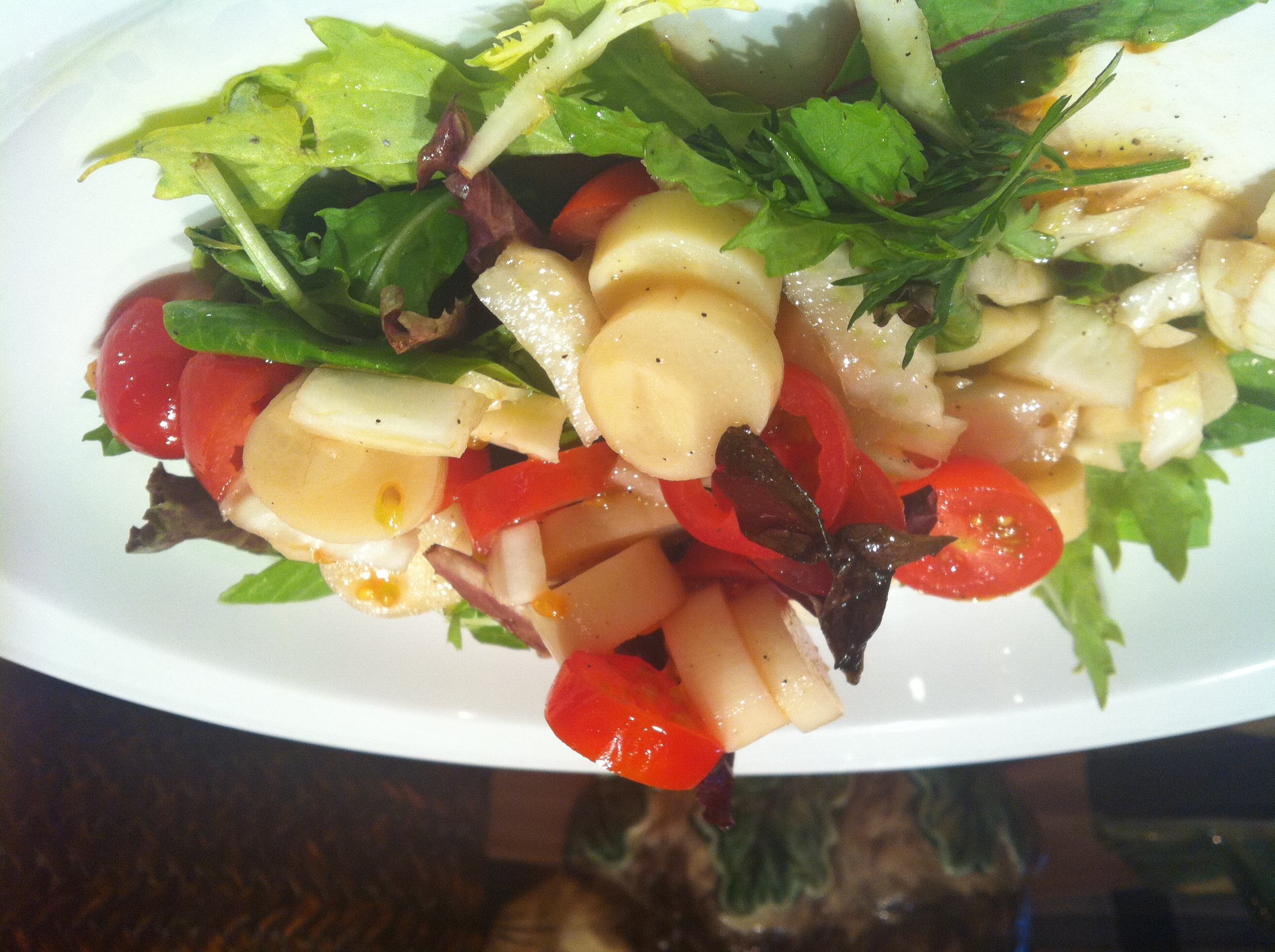 Cherry tomato,Funnel and Hearts of Palm Salad