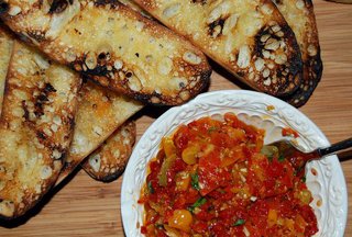 Roasted Double or Triple Tomatoes for Bruschetta