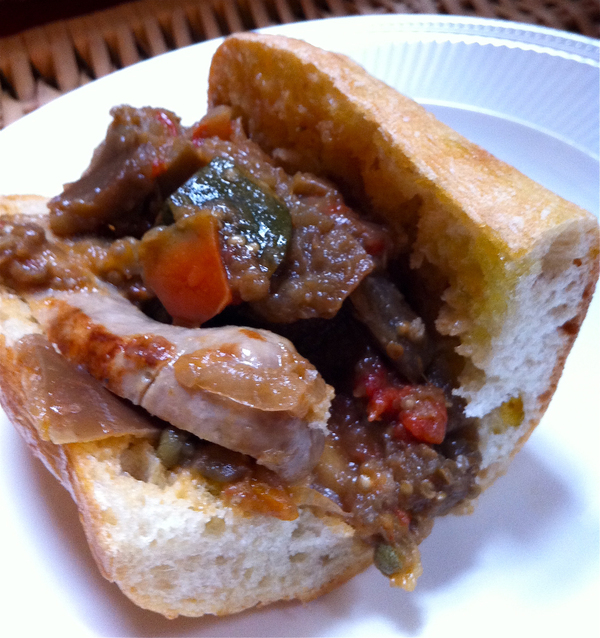 Italian Sausage and Ratatouille Sub
