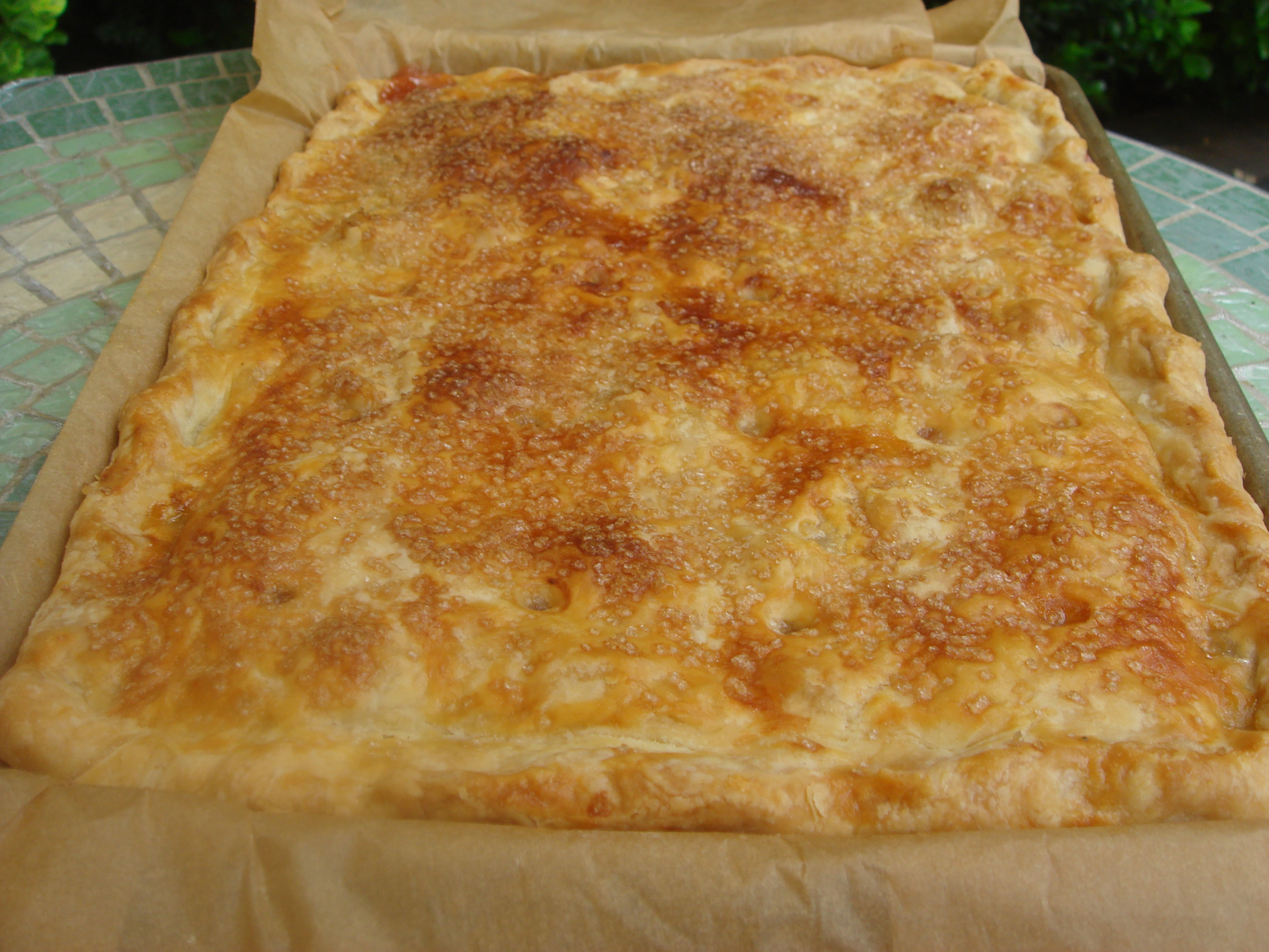 Peach and Cherry Slab Pie