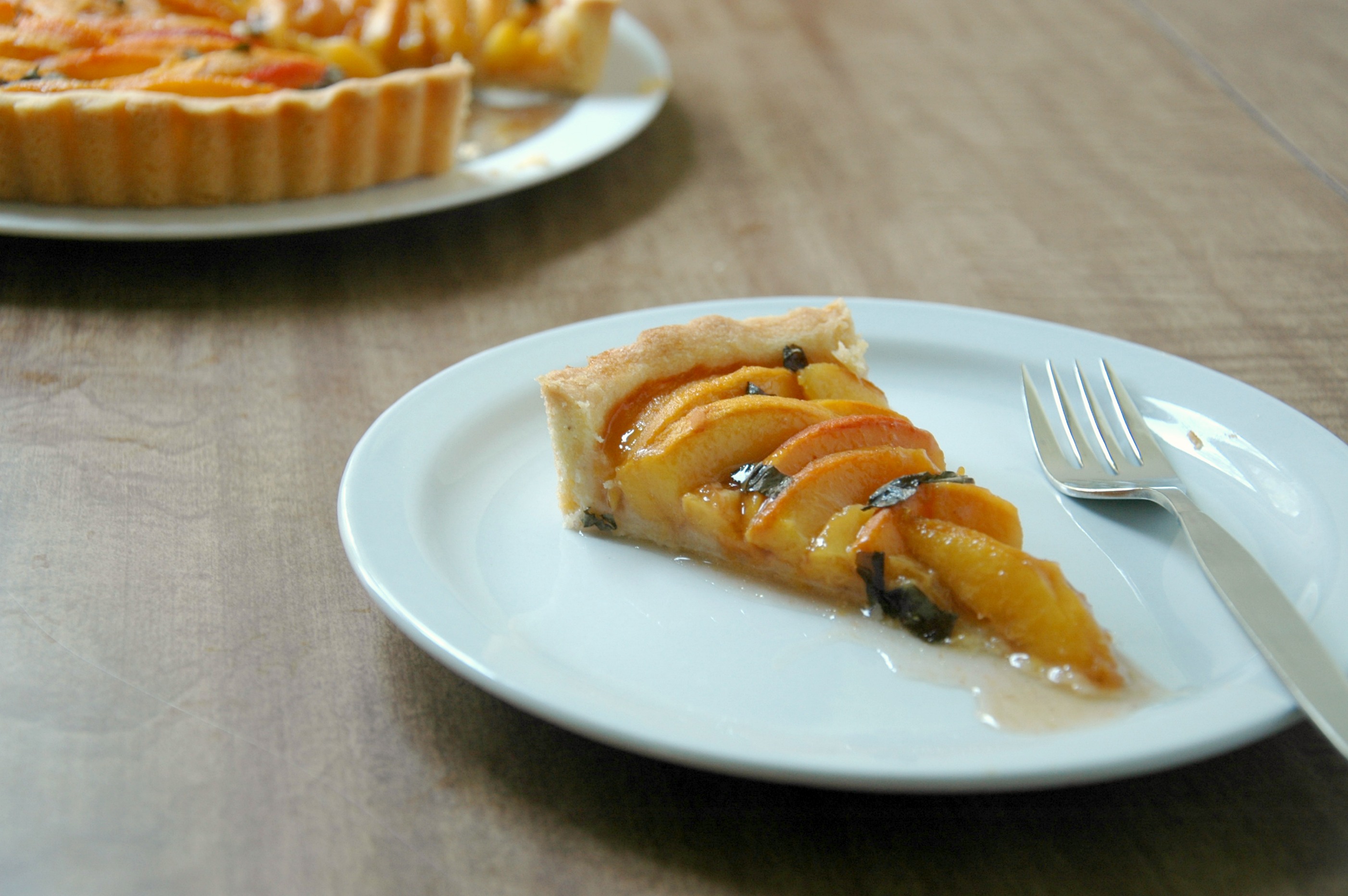 Peach Basil Tart