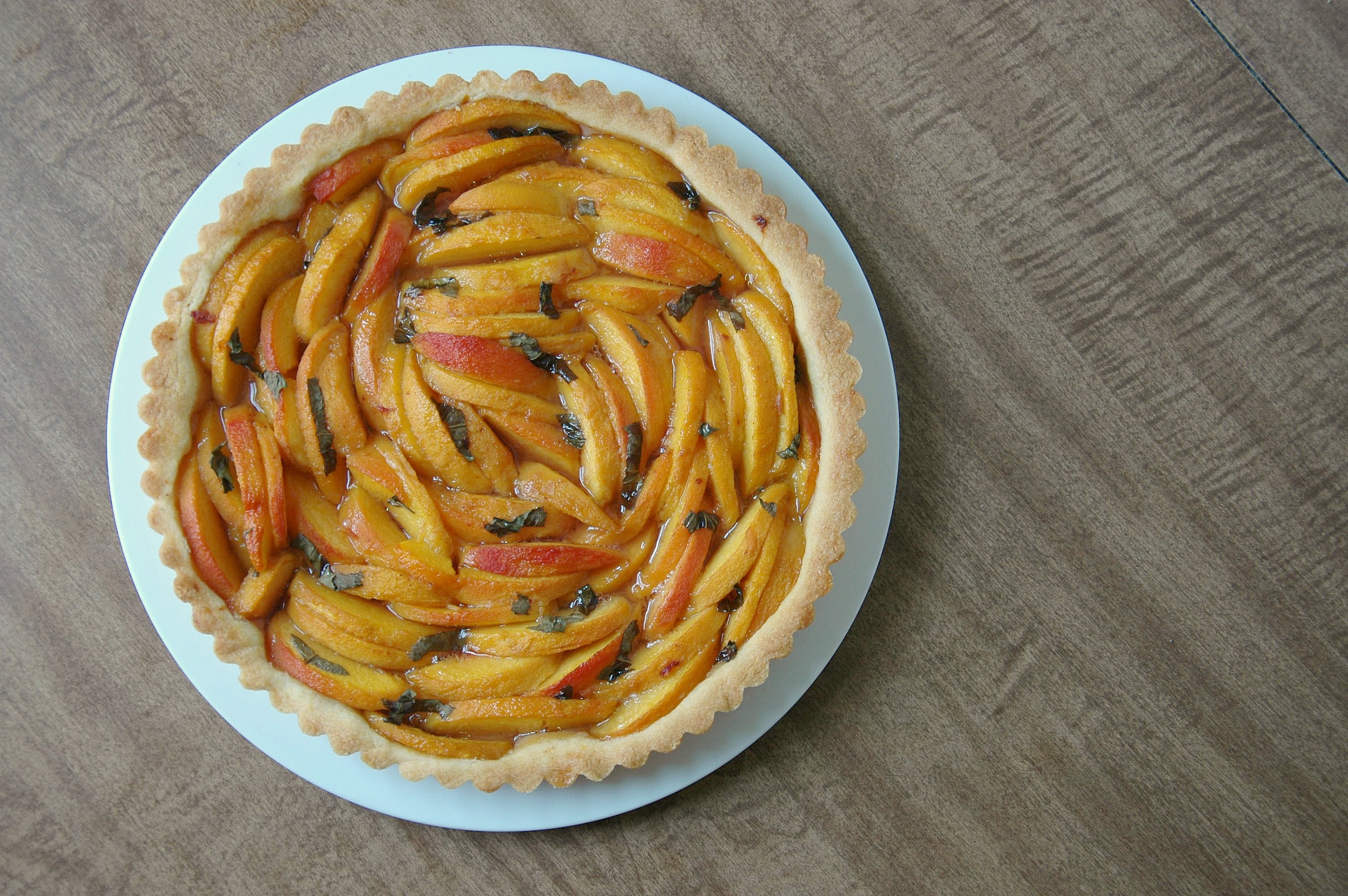 Peach Basil Tart