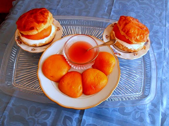 Vanilla-Roasted Peaches and Mascarpone Cream Napoleon
