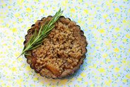 Peach and Rosemary Crumble Tarte Tatin