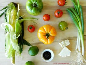 Tomato and Grilled Corn Salad with Smoked Salt