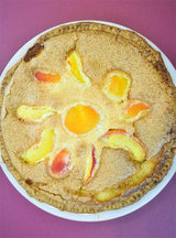 Brown Sugar Peach Custard Pie