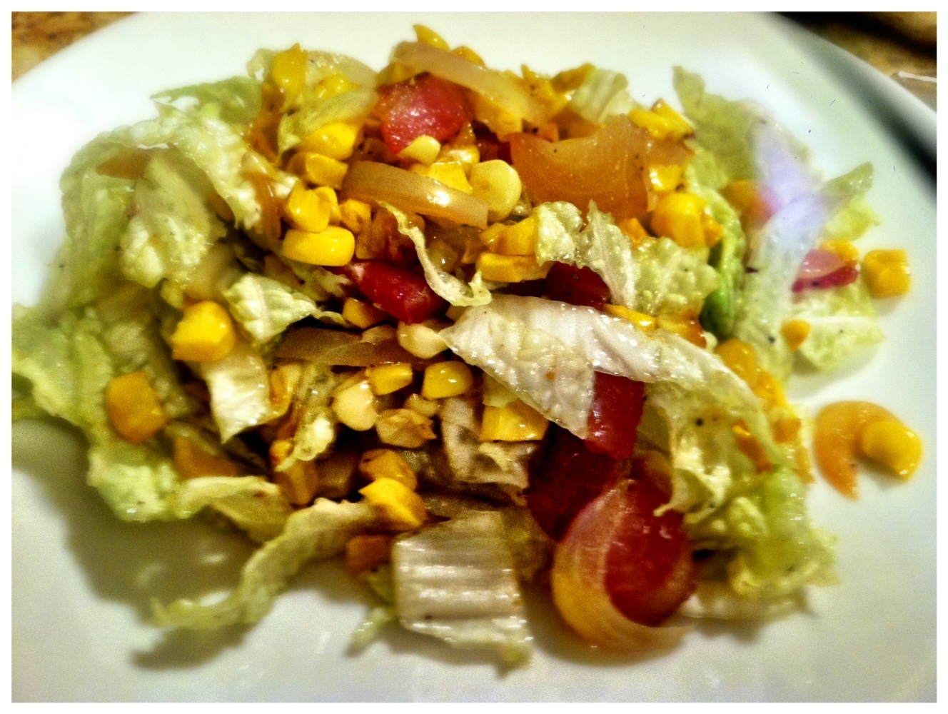 Roasted Corn and Bacon Napa Cabbage Slaw