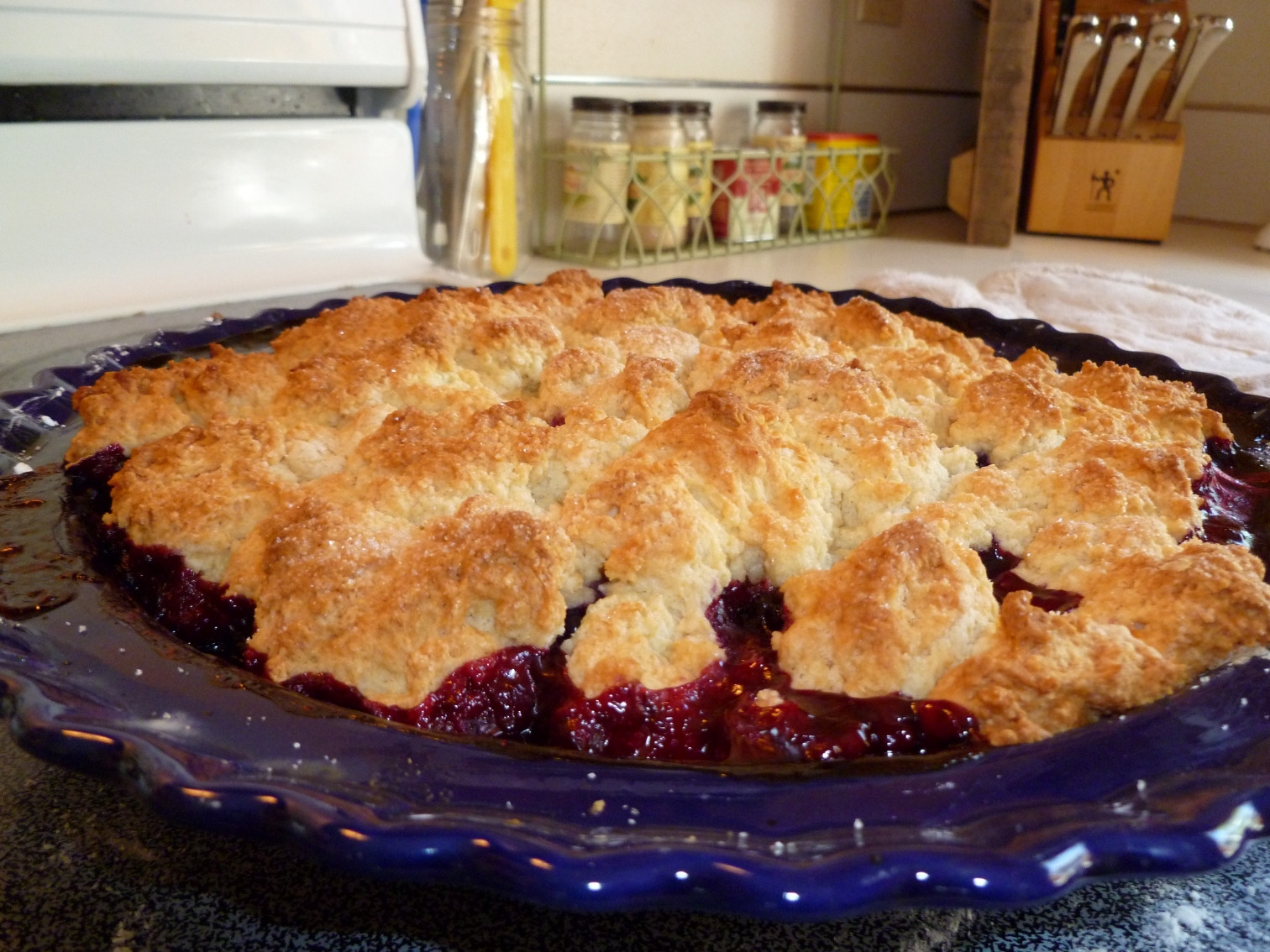 Scone Topped Blackberry Cobbler