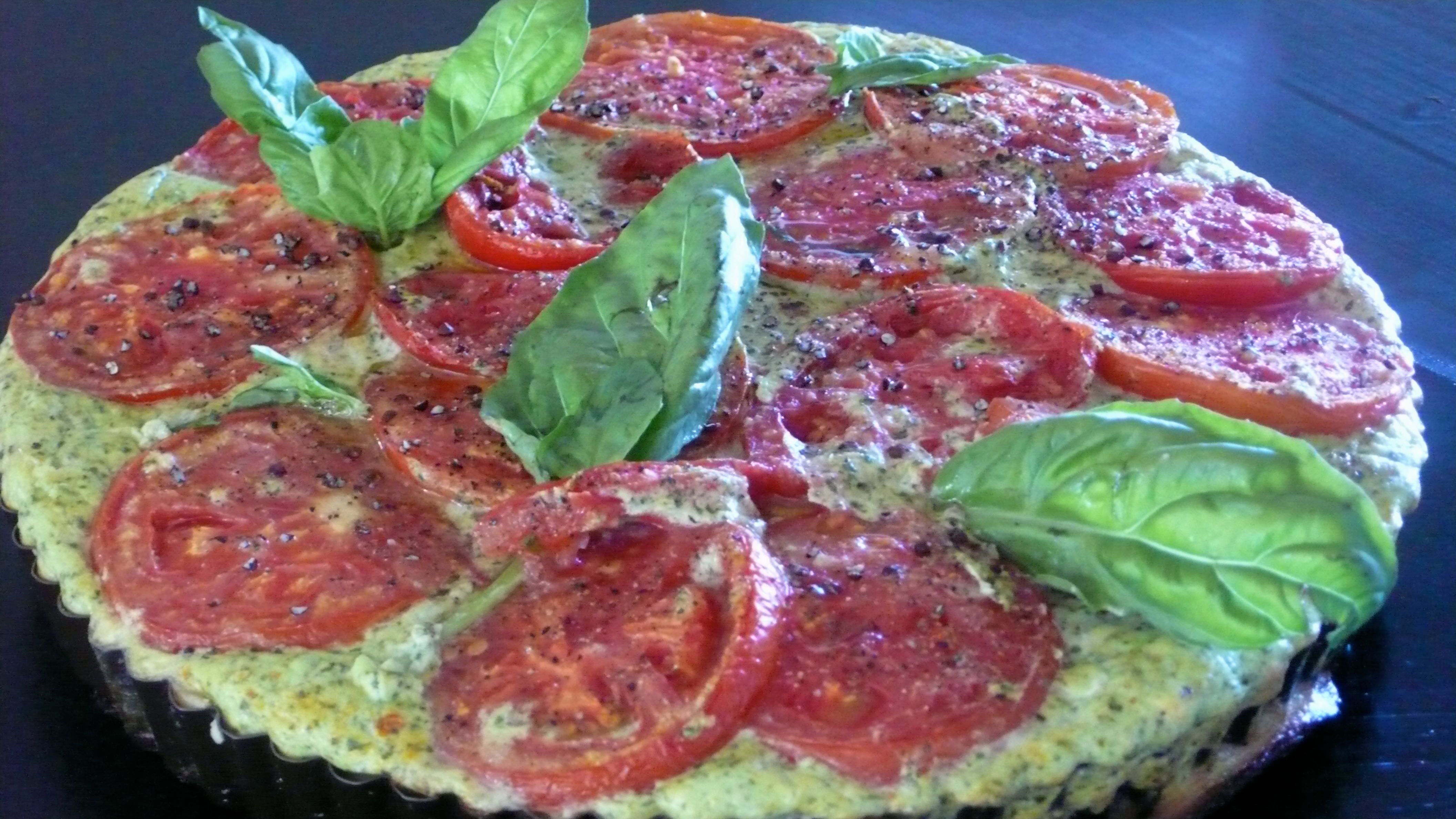FRESH HEIRLOOM TOMATO TART W/ HERBS