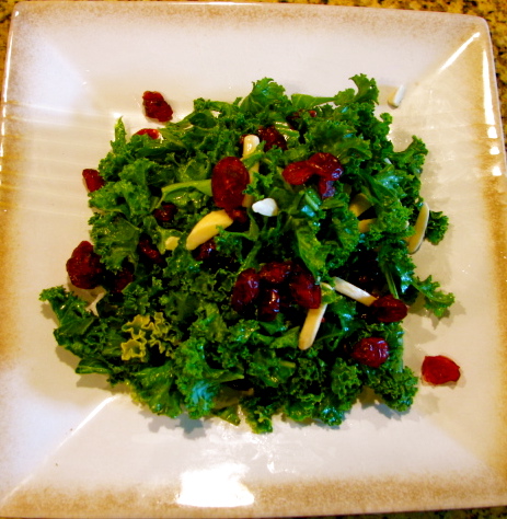 Cranberry Almond Kale Salad
