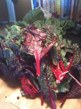 Swiss Chard Veggie Wraps with Tamarind Dipping Sauce