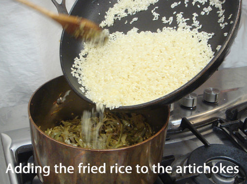 Artichoke and Champagne Risotto - Risotto con i Carciofi allo Champagne