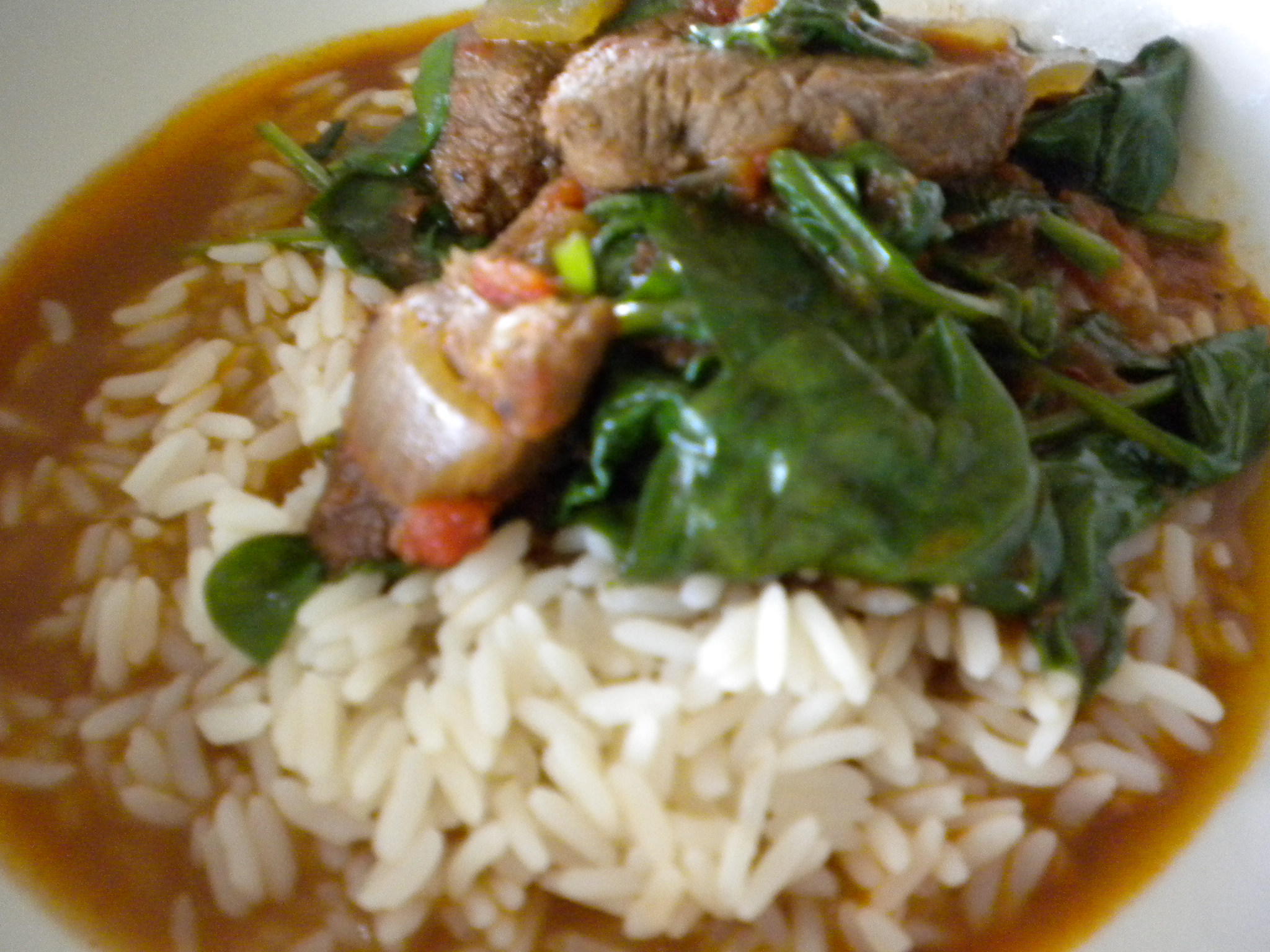 Spinach and Lamb Stew