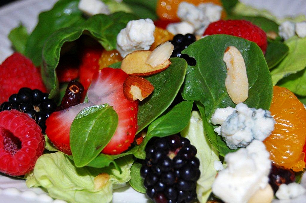 Spinach Salad with Sweet Balsamic and Blood Orange Dressing