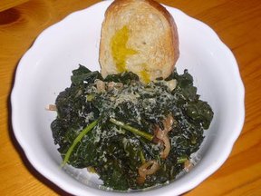 Quick-Braised Kale with Shallots & Gouda