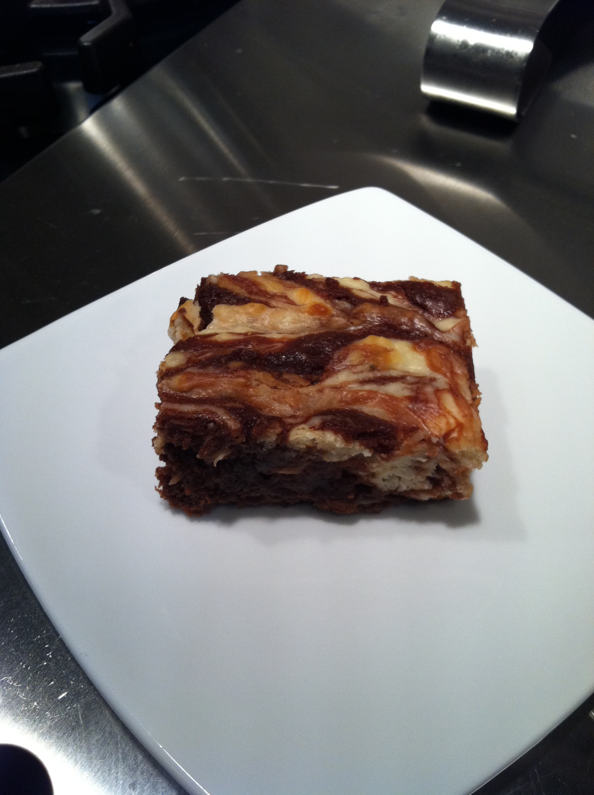 Dark Chocolate Coconut-Almond Brownies