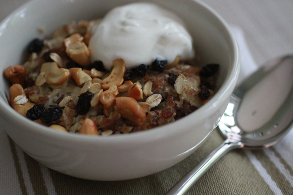 Bhutanese Red Rice, Millet, and Oat Breakfast Pudding