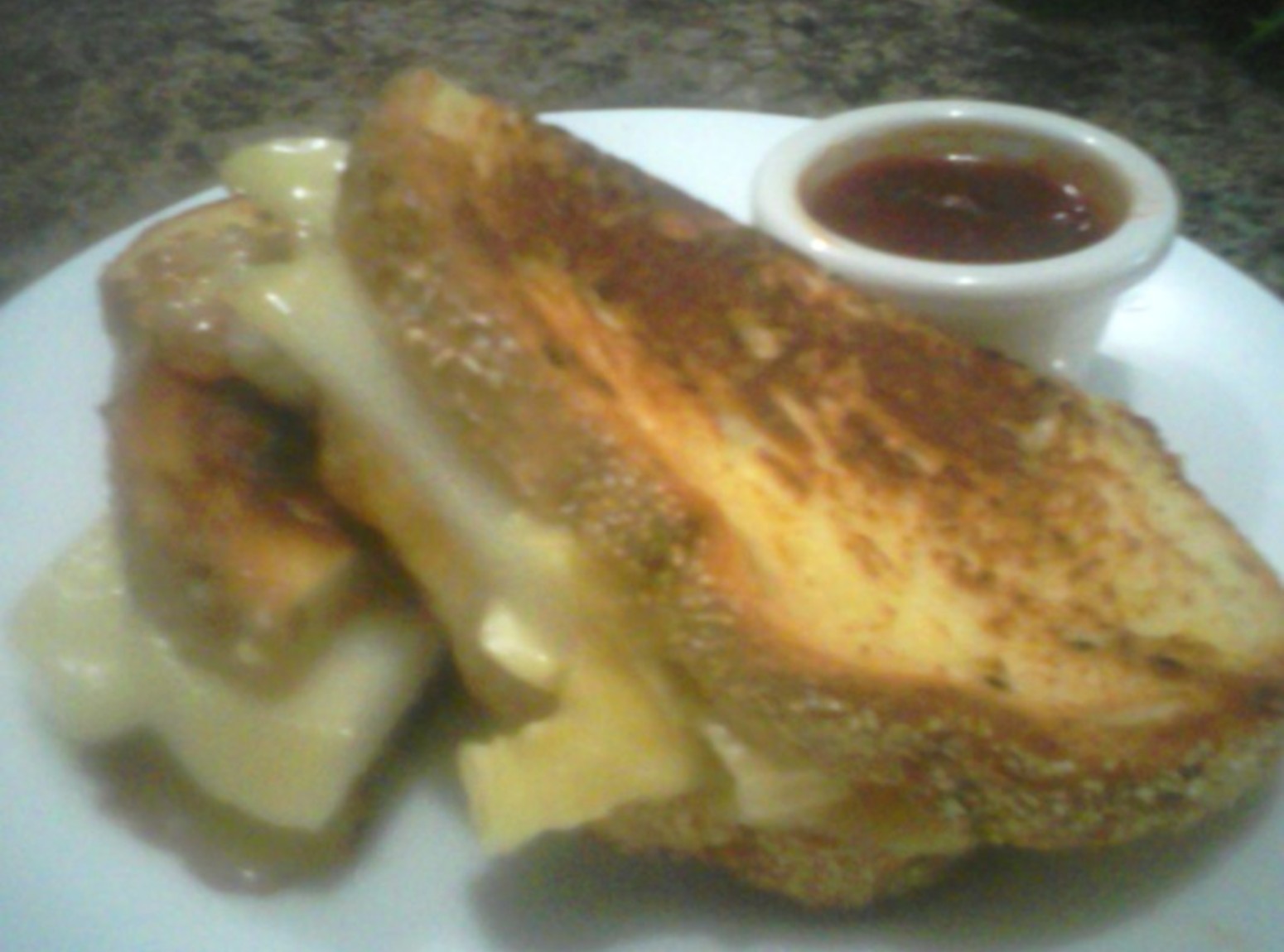 Brie Pear and Apricot Sammie with Sweet Thai Dipping Sauce