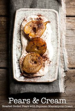 Roasted Pears with Espresso Mascarpone Cream